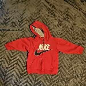 Nike Kids Red Zip-Up Hoodie